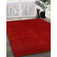 Contemporary Red Modern Rug, con2948