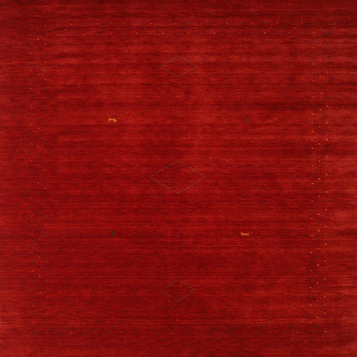 Square Contemporary Red Modern Rug, con2948
