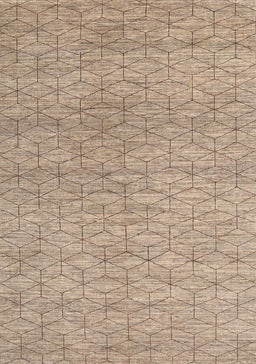 Contemporary Dark Almond Brown Modern Rug, con294