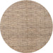 Square Machine Washable Contemporary Dark Almond Brown Rug, wshcon294