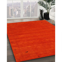 Contemporary Red Modern Rug, con2952