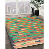 Contemporary Green Modern Rug, con2954