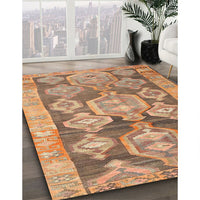 Contemporary Sand Brown Oriental Rug, con2955