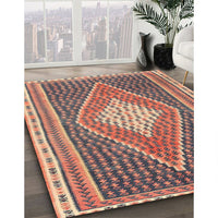 Contemporary Chestnut Brown Modern Rug, con2958