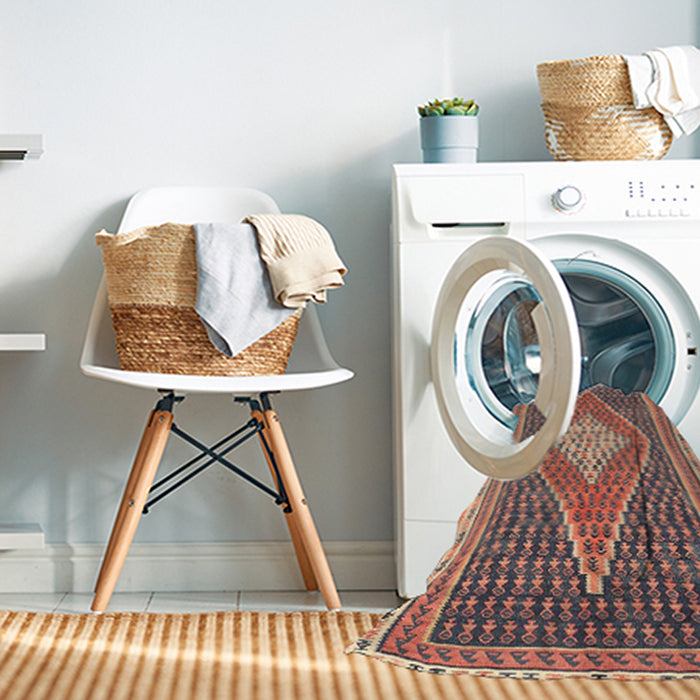 Machine Washable Contemporary Chestnut Brown Rug in a Washing Machine, wshcon2958