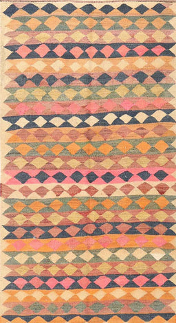 Contemporary Rust Pink Oriental Rug, con2959