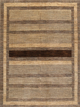 Machine Washable Contemporary Dark Sienna Brown Rug, wshcon295