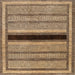 Square Contemporary Dark Sienna Brown Modern Rug, con295