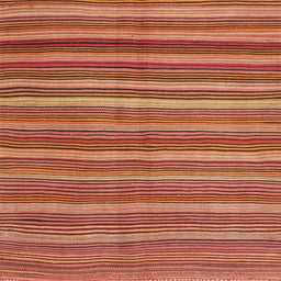 Square Contemporary Orange Oriental Rug, con2964