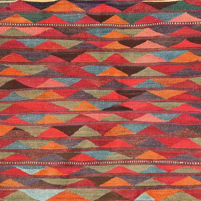 Square Contemporary Red Oriental Rug, con2966