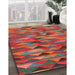 Machine Washable Contemporary Red Rug in a Family Room, wshcon2966