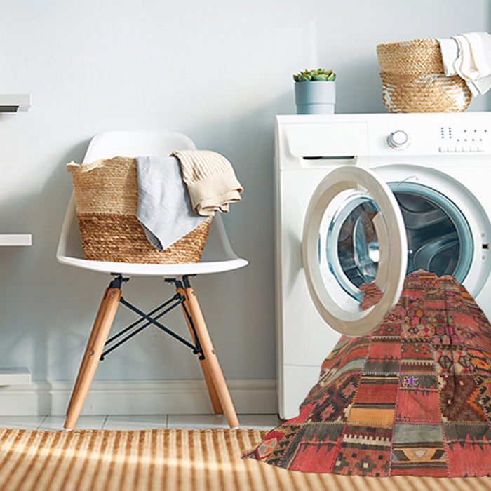 Machine Washable Contemporary Peru Brown Rug in a Washing Machine, wshcon2970