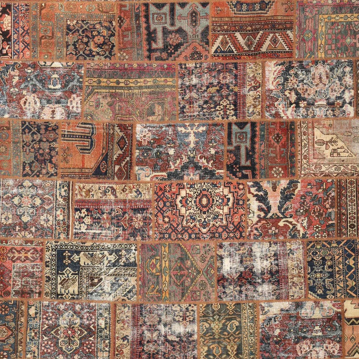 Contemporary Dark Sienna Brown Modern Rug, con2971