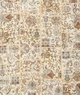 Contemporary Golden Blonde Gold Patchwork Rug, con2975