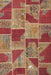 Contemporary Red Patchwork Rug, con2976