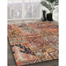 Machine Washable Contemporary Dark Sienna Brown Rug in a Family Room, wshcon2979