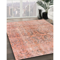 Contemporary Sunrise Orange Persian Rug, con2980