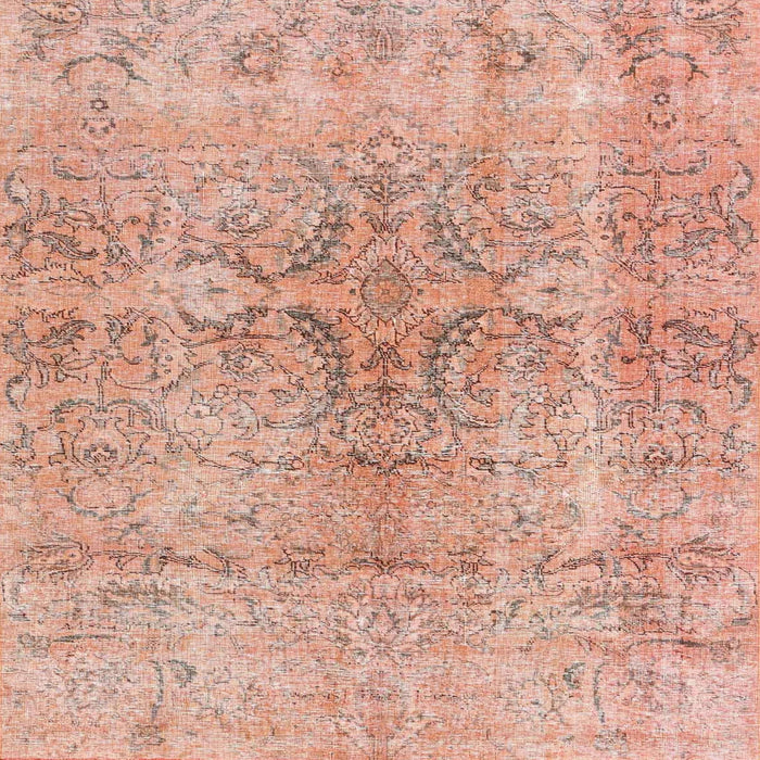 Square Contemporary Sunrise Orange Persian Rug, con2980