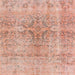 Square Contemporary Sunrise Orange Persian Rug, con2980