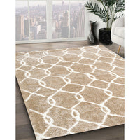 Contemporary Wheat Beige Trellis Rug, con2984