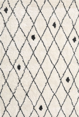 Contemporary Antique White Beige Trellis Rug, con2985