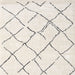 Square Contemporary Pale Silver Gray Solid Rug, con2986