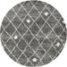 Square Machine Washable Contemporary Dark Gray Rug, wshcon2987