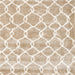 Square Contemporary Wheat Beige Trellis Rug, con2988