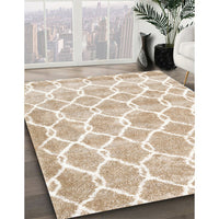 Contemporary Wheat Beige Trellis Rug, con2988