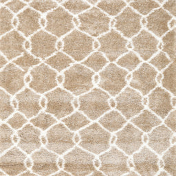 Sideview of Machine Washable Contemporary Wheat Beige Rug, wshcon2988