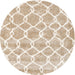 Sideview of Contemporary Wheat Beige Trellis Rug, con2988