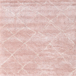 Sideview of Machine Washable Contemporary Pink Daisy Pink Rug, wshcon2989