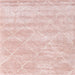 Sideview of Machine Washable Contemporary Pink Daisy Pink Rug, wshcon2989