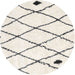 Sideview of Contemporary Antique White Beige Solid Rug, con2991