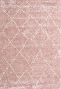 Machine Washable Contemporary Deep Rose Pink Rug, wshcon2992