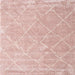 Square Contemporary Deep Rose Pink Trellis Rug, con2992