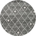 Square Machine Washable Contemporary Dark Gray Rug, wshcon2993