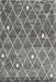 Contemporary Dark Gray Trellis Rug, con2993