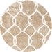 Sideview of Contemporary Wheat Beige Trellis Rug, con2994