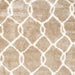 Square Contemporary Wheat Beige Trellis Rug, con2994