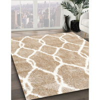 Contemporary Wheat Beige Trellis Rug, con2994