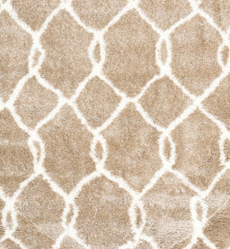 Contemporary Wheat Beige Trellis Rug, con2994
