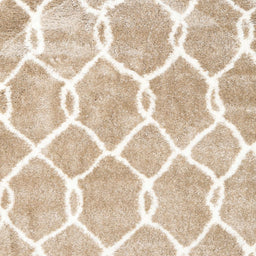 Sideview of Machine Washable Contemporary Wheat Beige Rug, wshcon2994