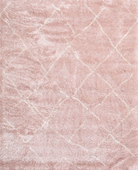 Machine Washable Contemporary Pink Daisy Pink Rug, wshcon2997