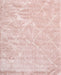 Machine Washable Contemporary Pink Daisy Pink Rug, wshcon2997