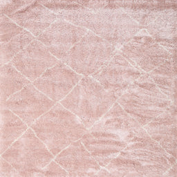Sideview of Machine Washable Contemporary Pink Daisy Pink Rug, wshcon2997