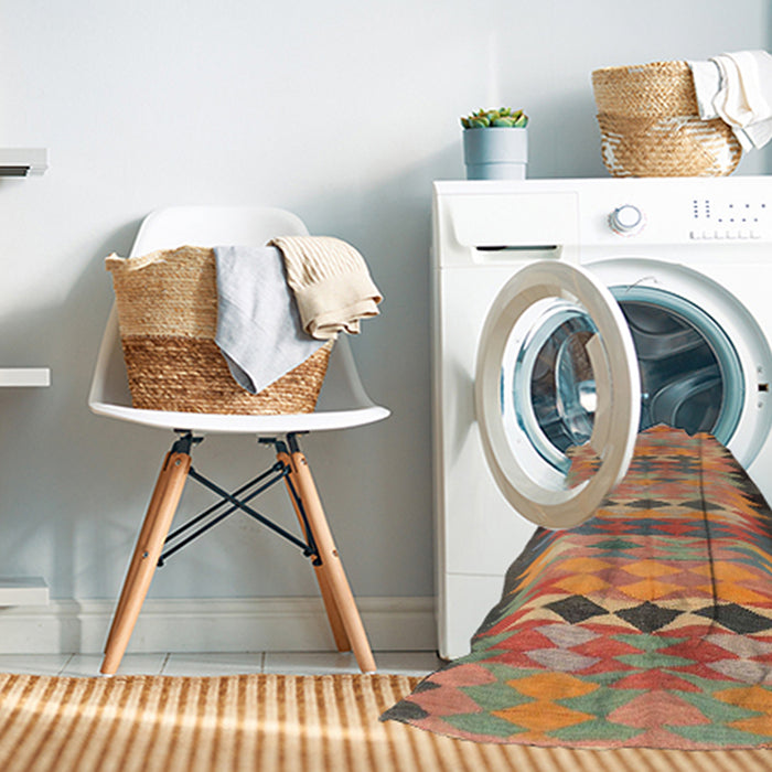 Machine Washable Contemporary Peru Brown Rug in a Washing Machine, wshcon2998