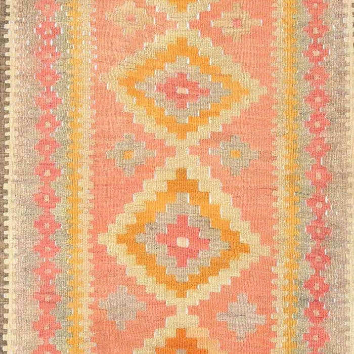Contemporary Orange Oriental Rug, con2999