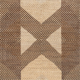 Square Contemporary Dark Sienna Brown Modern Rug, con299