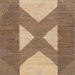 Square Contemporary Dark Sienna Brown Modern Rug, con299